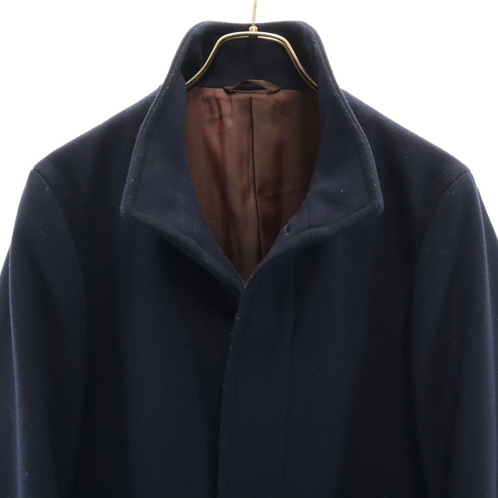 green label relaxing グリーンレーベルリラクシング ウールブレンド ダブルクロススタンド コート S ネイビー メンズ