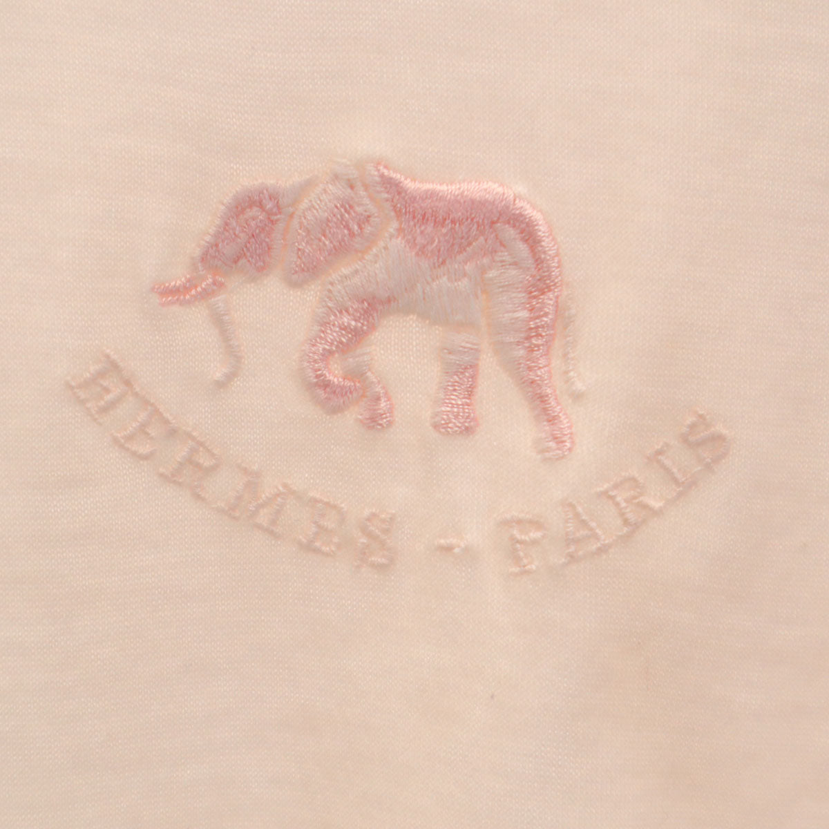 HERMES エルメス イタリア製 長袖 ワンポイント刺繍 Tシャツ S ピンク ロンT レディース