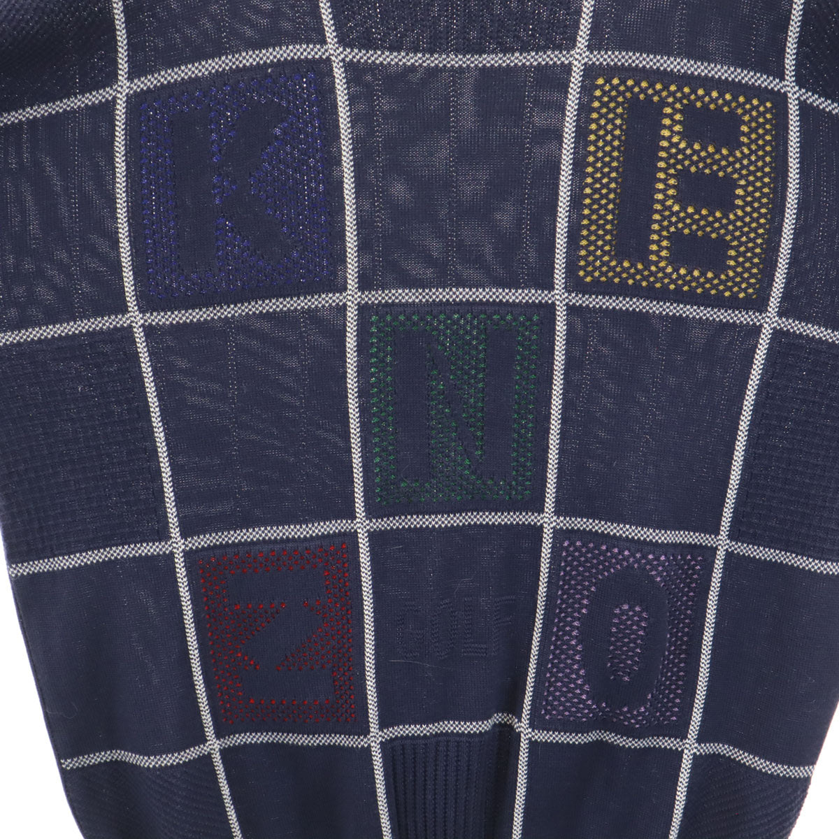 KENZO GOLF ケンゾーゴルフ 90s オールド 日本製 長袖 ニット 4 ネイビー メンズ