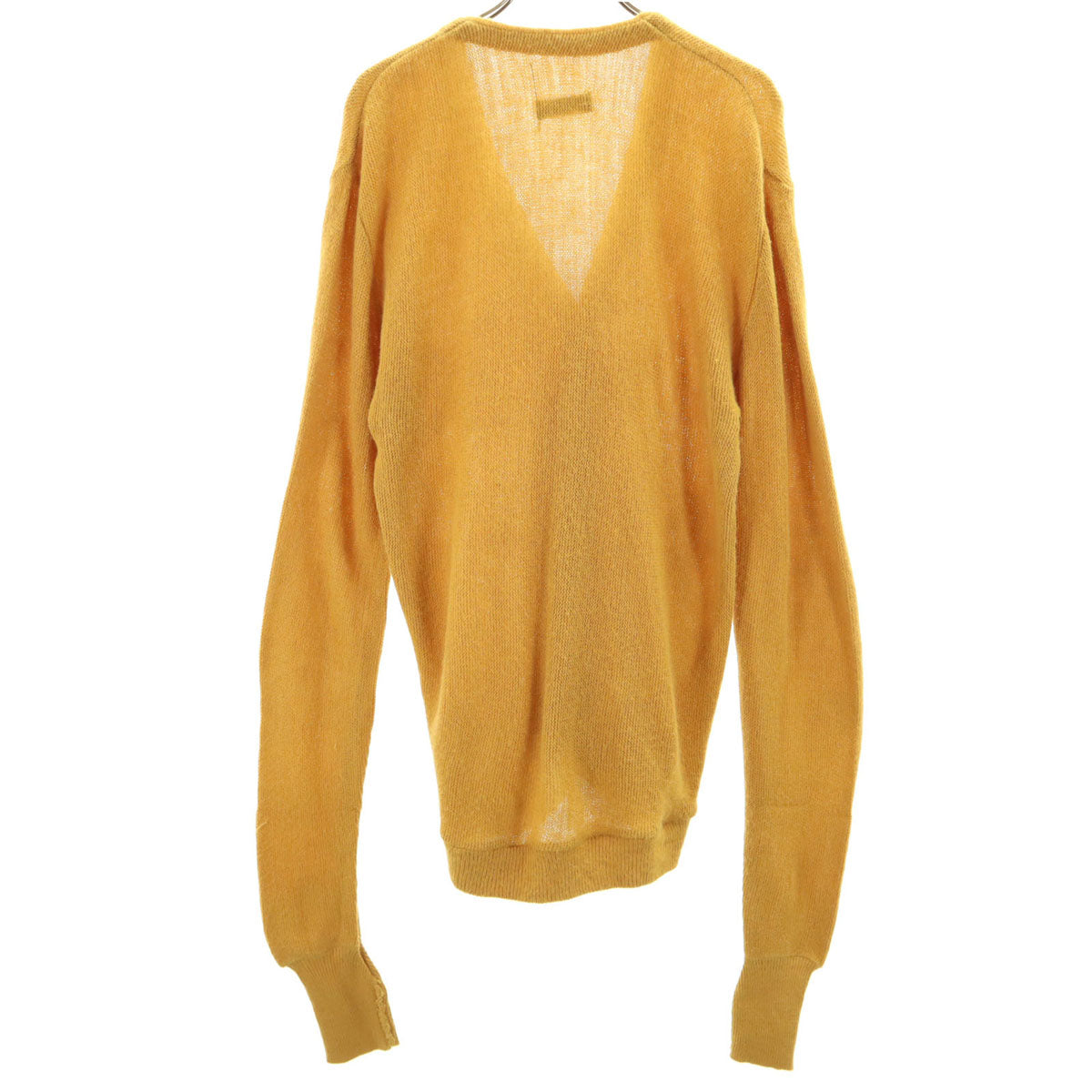 VINTAGE ヴィンテージ 70s 長袖 Vネック カーディガン マスタード ボタンリメイク メンズ
