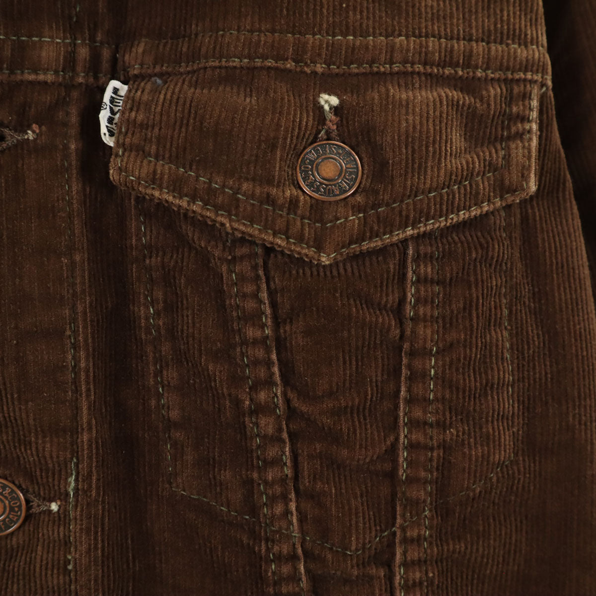 Levi's リーバイス 70s ヴィンテージ 白タブ ビッグE ボタン裏347 スリムフィット コーデュロイジャケット ブラウン メンズ