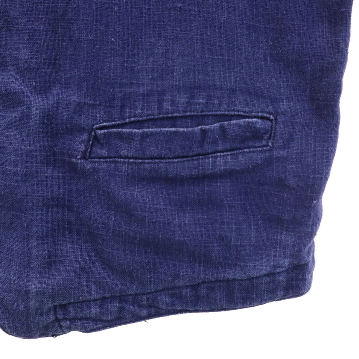UNIQLO ユニクロ リネン100％ ベスト XL ネイビー メンズ