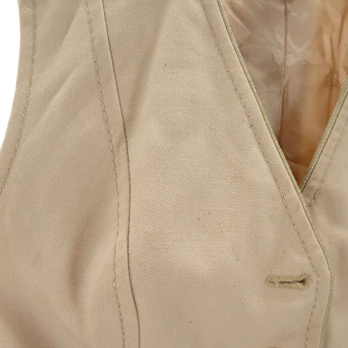 CELINE セリーヌ 80s フランス製 金ボタン ベスト ベージュ レディース