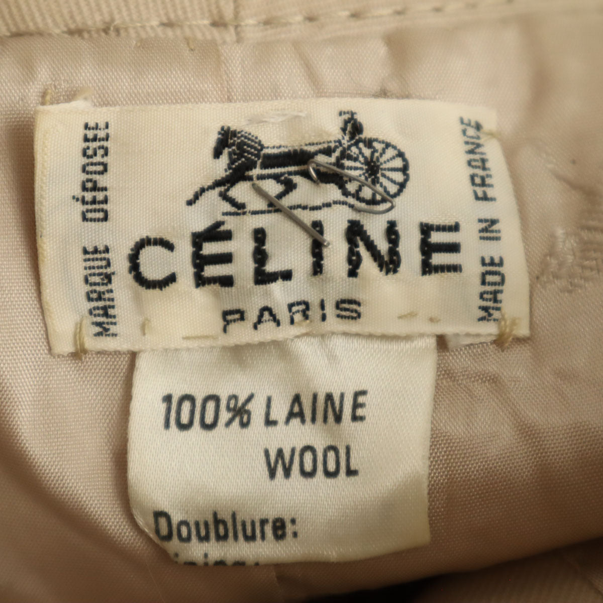 CELINE セリーヌ 80s フランス製 金ボタン ベスト ベージュ レディース