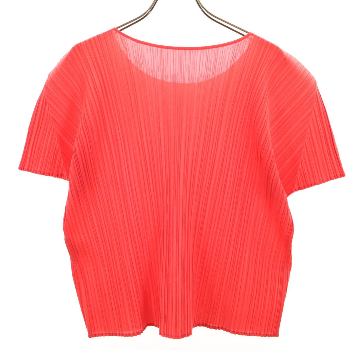 PLEATS PLEASE プリーツプリーズ 日本製 半袖 プリーツ Tシャツ 3 レッド レディース