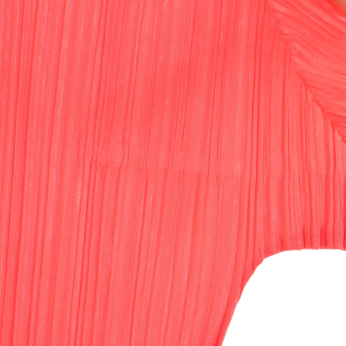 PLEATS PLEASE プリーツプリーズ 日本製 半袖 プリーツ Tシャツ 3 レッド レディース