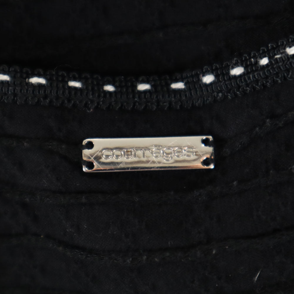 courreges クレージュ 7分袖 カーディガン 40 ブラック レディース