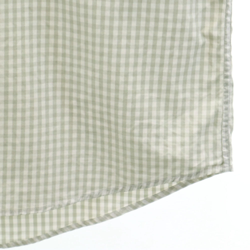 HERMES エルメス フランス製 オールド チェック柄 長袖 ボタンダウンシャツ 42 ホワイト 他 メンズ