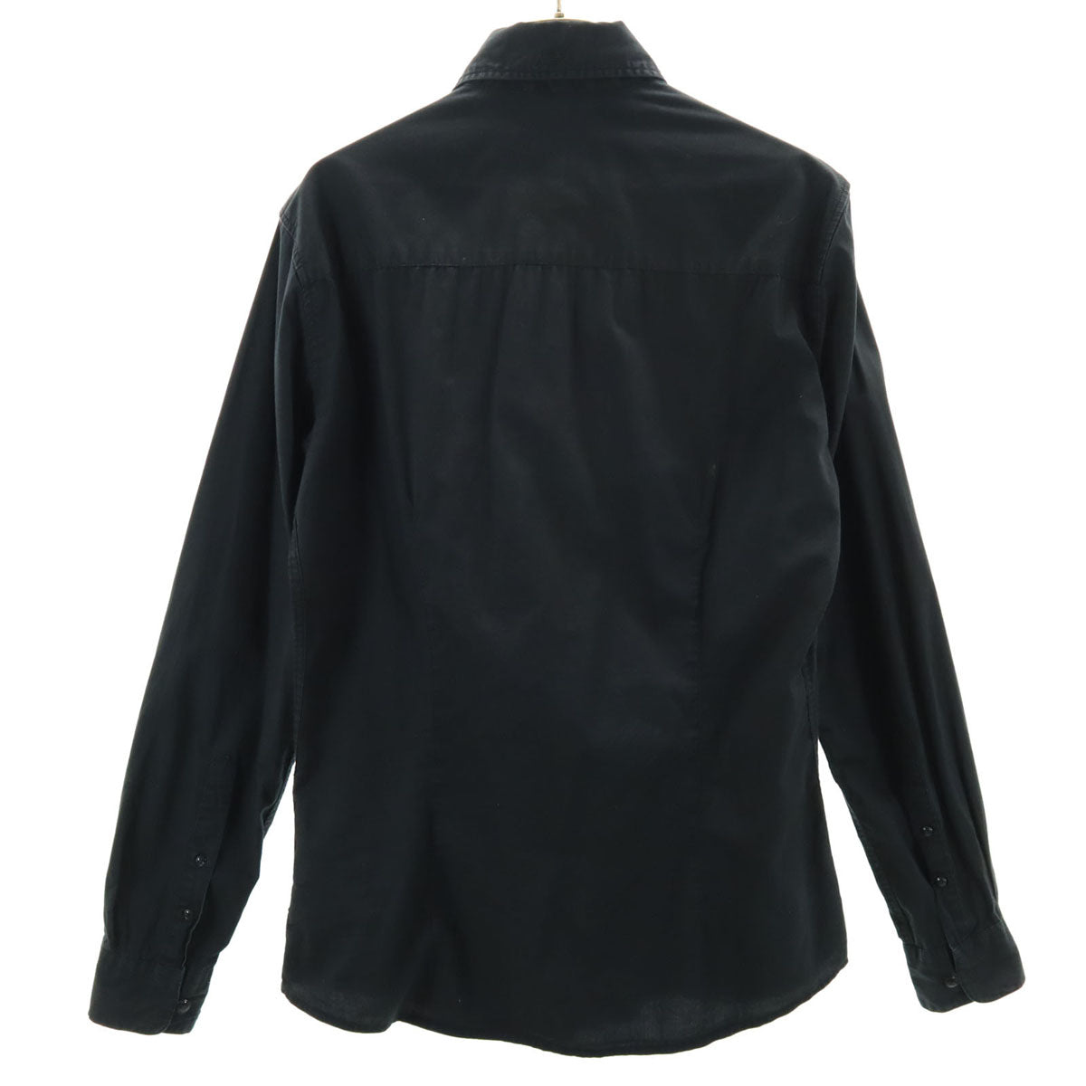 ARMANI JEANS アルマーニジーンズ 長袖 スリム シャツ S ブラック レディース