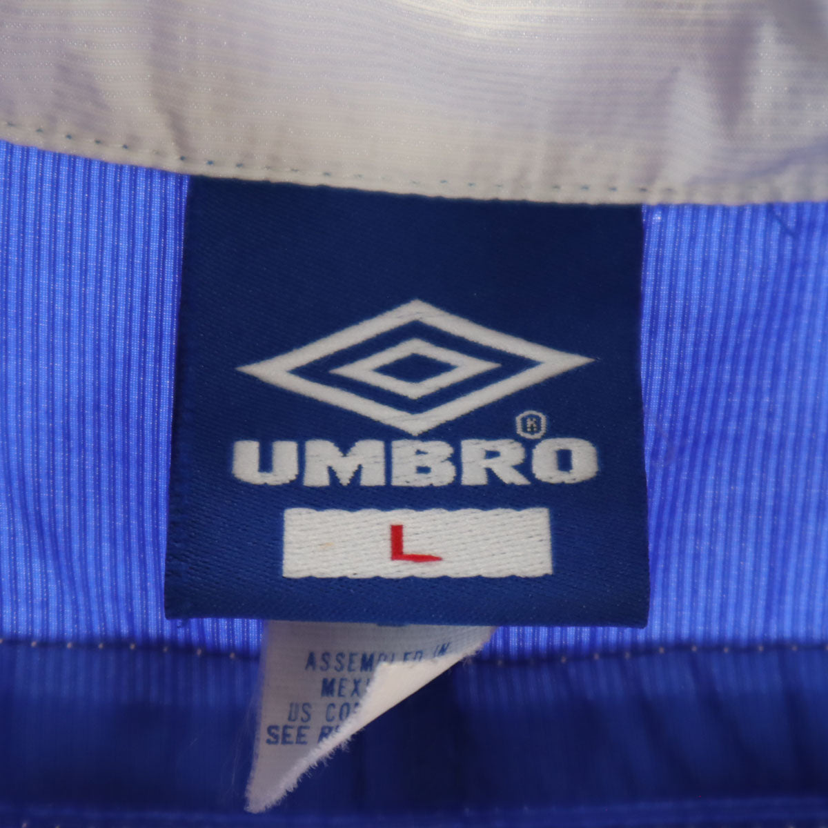 umbro アンブロ 90s オールド ハーフジップ ナイロンジャケット L ブルー プルオーバー メンズ