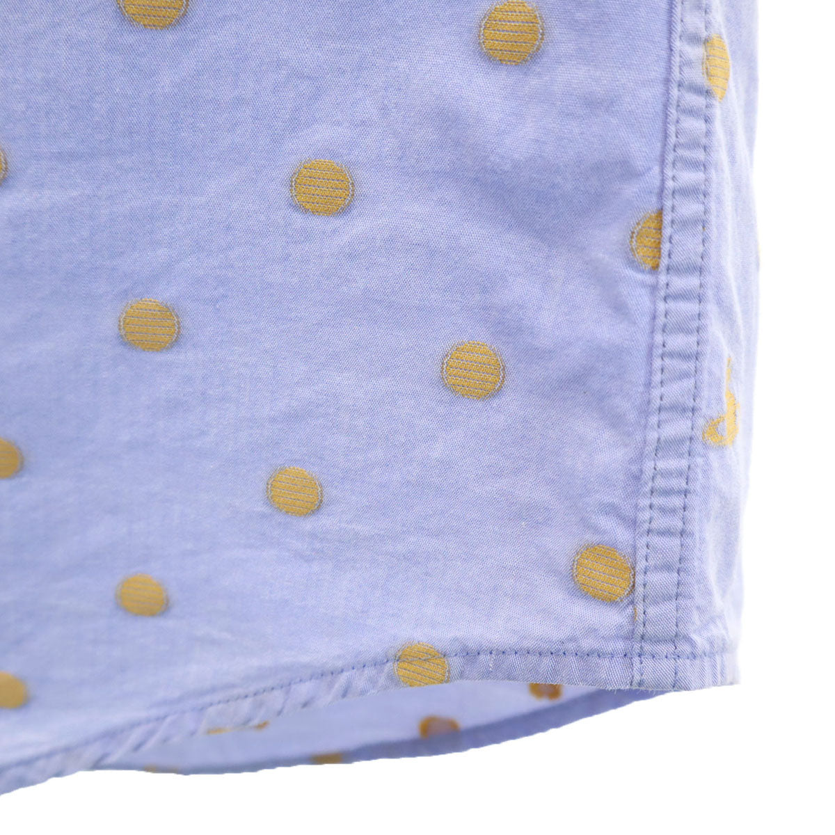 Vivienne WestwoodMAN ヴィヴィアンウエストウッドマン 日本製 オーブ ドット柄 長袖 コットンシャツ 46 ブルー メンズ