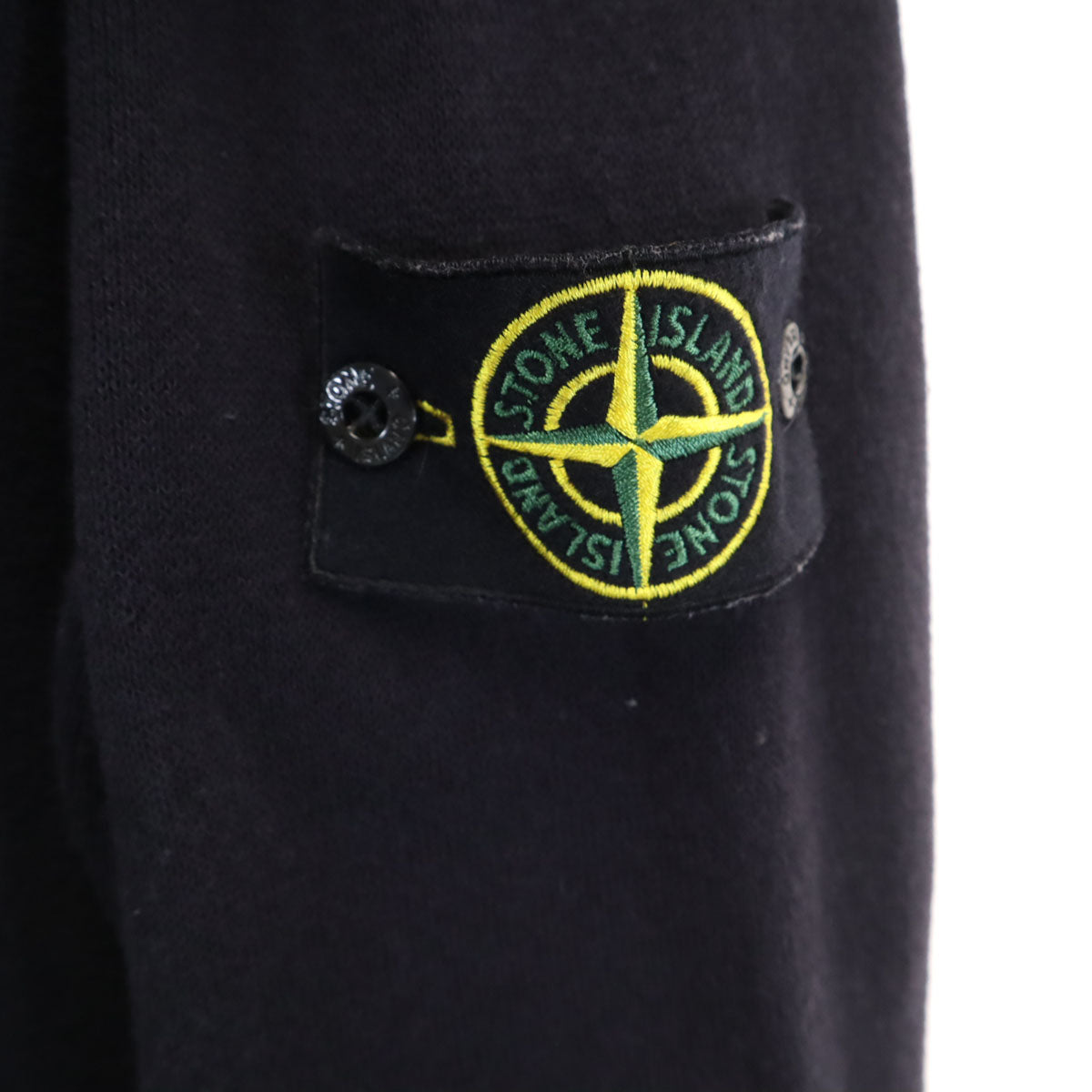 STONE ISLAND ストーンアイランド 18SS イタリア製 長袖 フルジップ ニット 3XL ブラック ビッグサイズ メンズ
