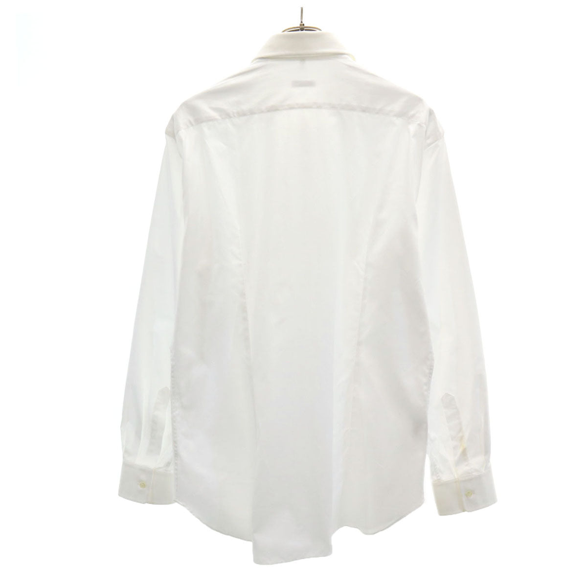 SalvatoreFerragamo サルバトーレフェラガモ ルーマニア製 長袖 コットンシャツ 42 ホワイト 元袋付き メンズ