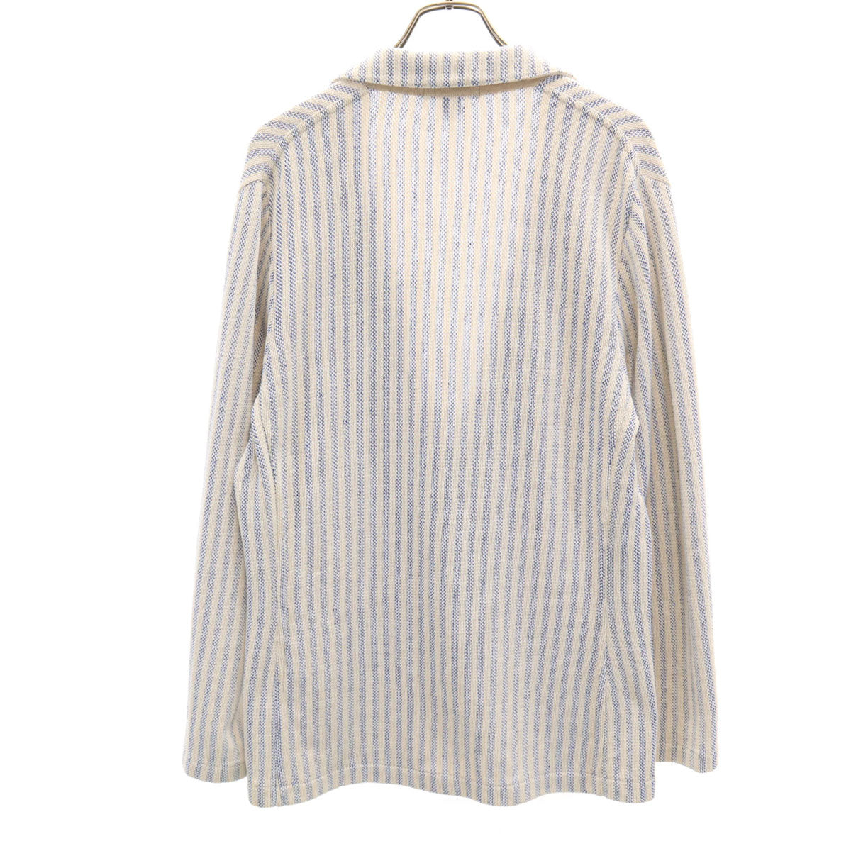 LARDINI ラルディーニ イタリア製 ストライプ柄 ニット テーラードジャケット M アイボリー メンズ