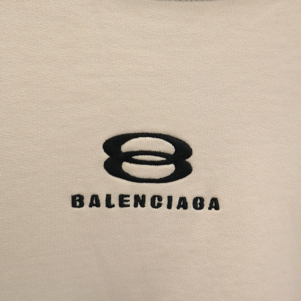 BALENCIAGA バレンシアガ ポルトガル製 長袖 ダメージ加工 スウェット M アイボリー 裏起毛 メンズ