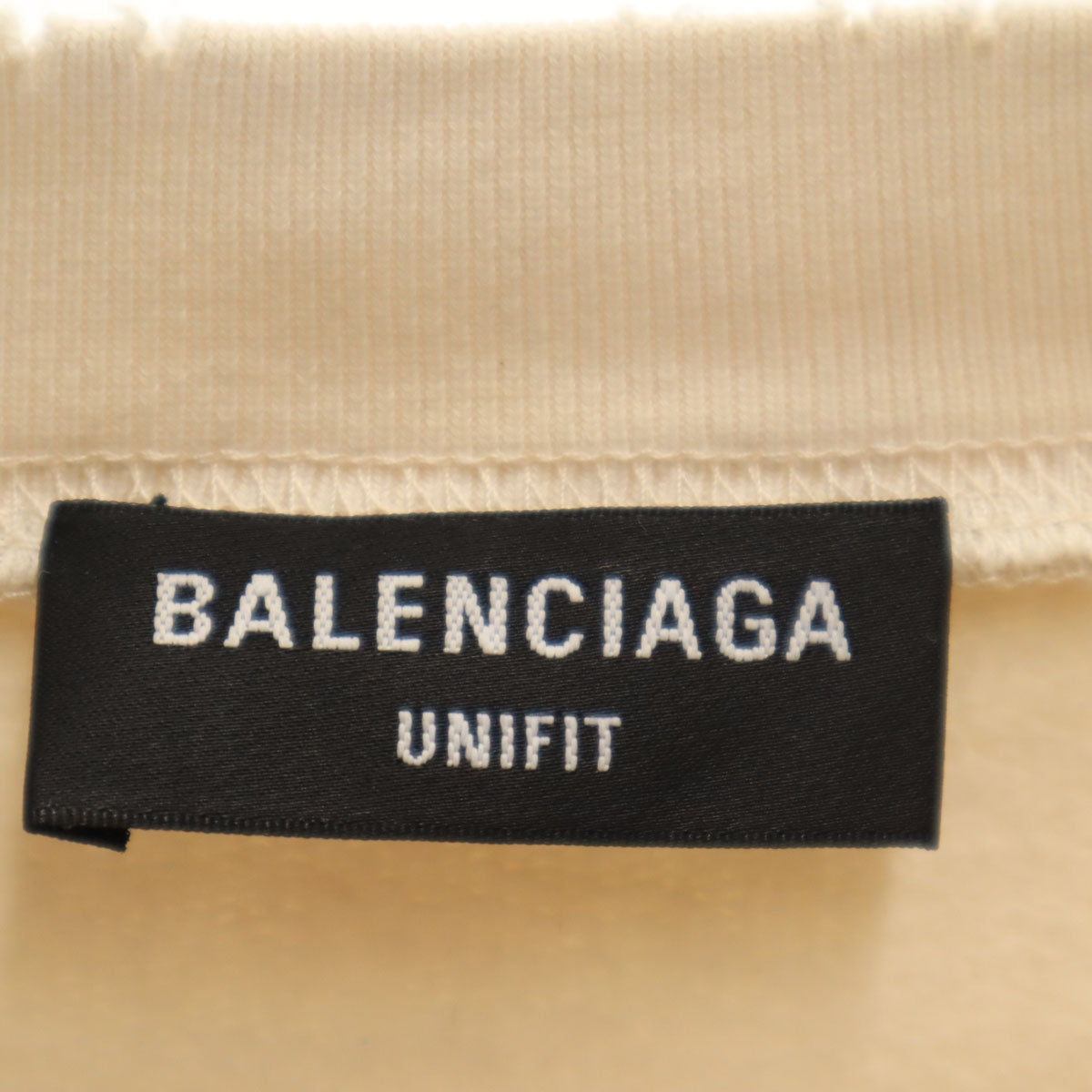 BALENCIAGA バレンシアガ ポルトガル製 長袖 ダメージ加工 スウェット M アイボリー 裏起毛 メンズ