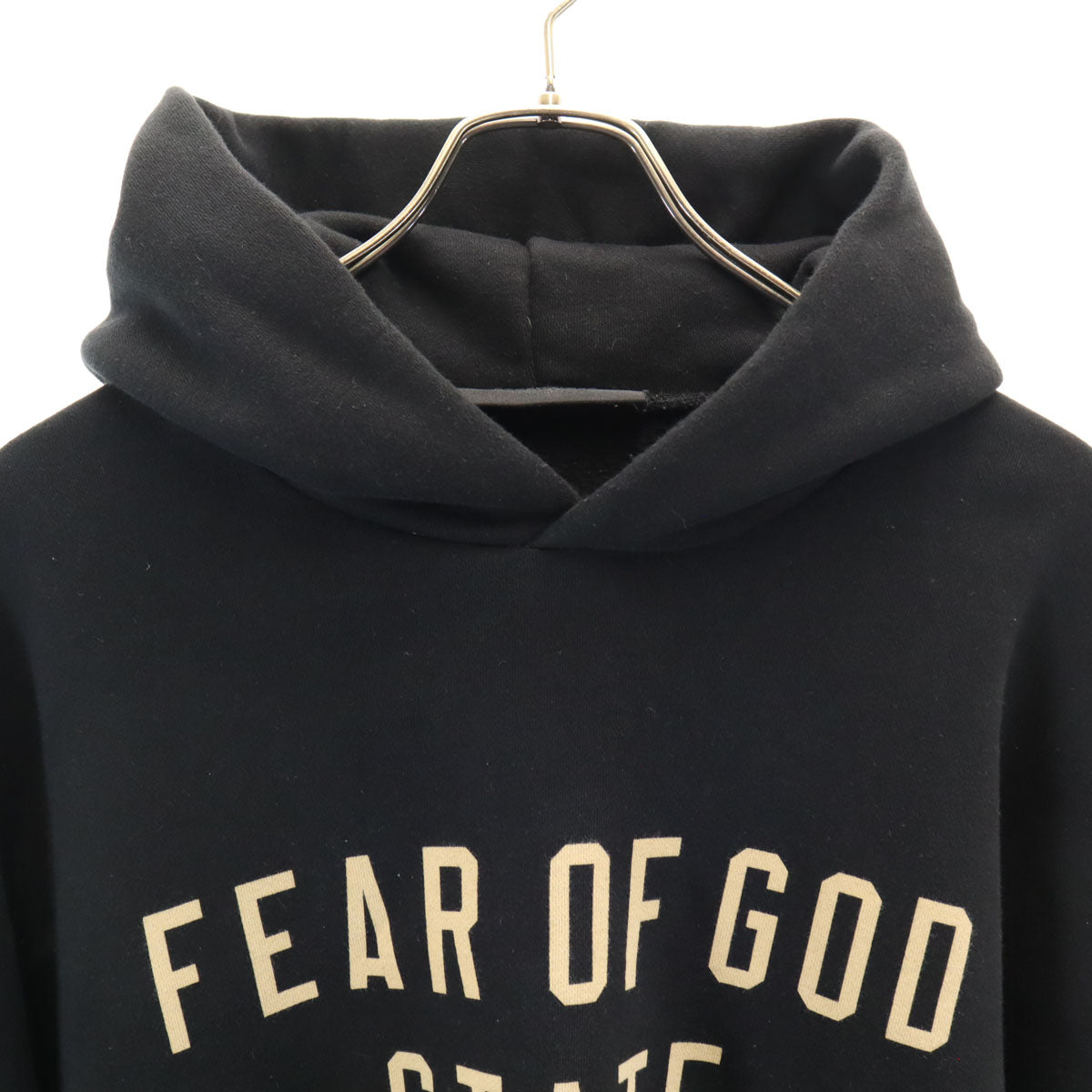 ESSENTIEL エッセンシャル 長袖 プリントロゴ スウェットパーカー XL ブラック 裏起毛 メンズ