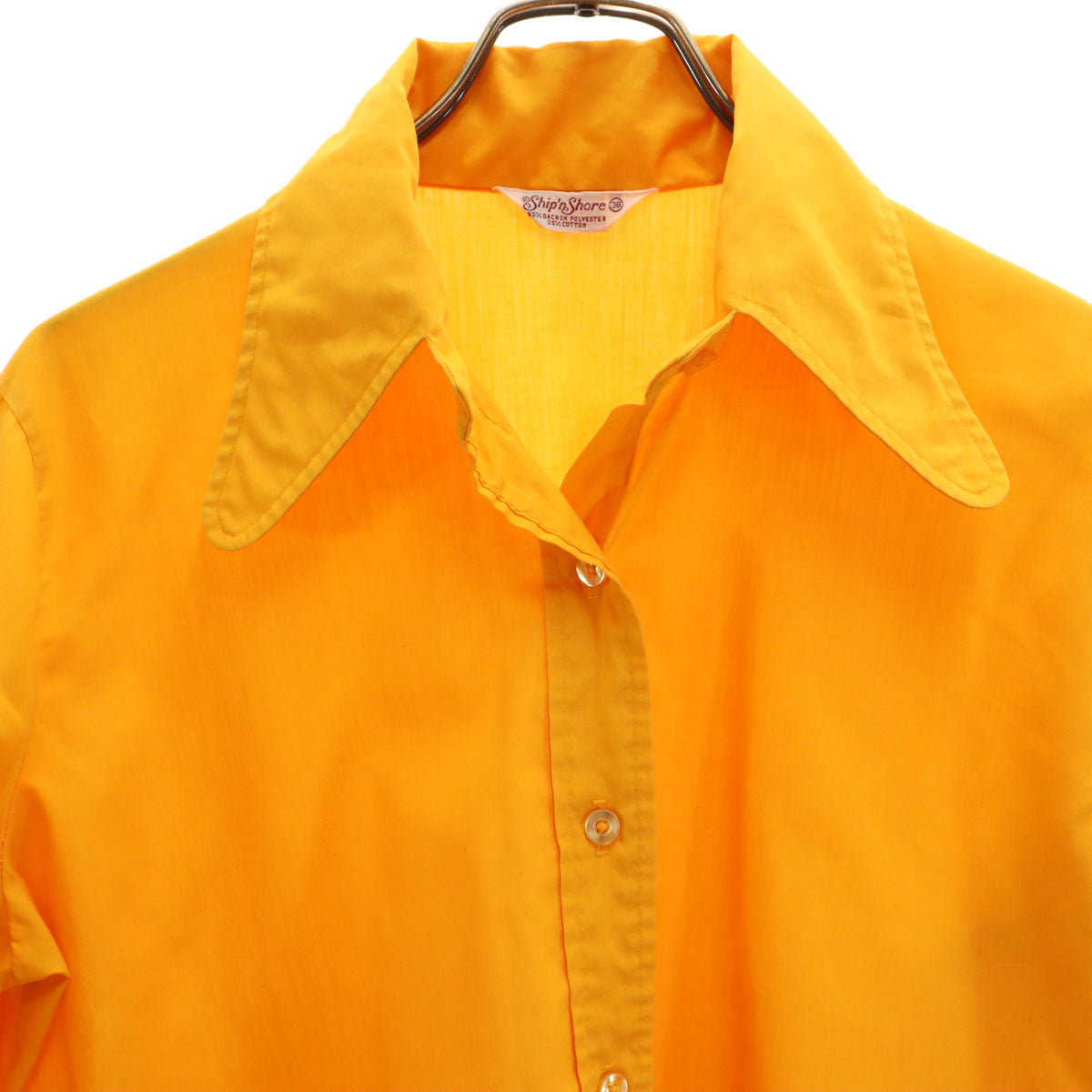 Ship'n Shore 60s 70s ヴィンテージ 長袖 シャツ 38 山吹色 レディース