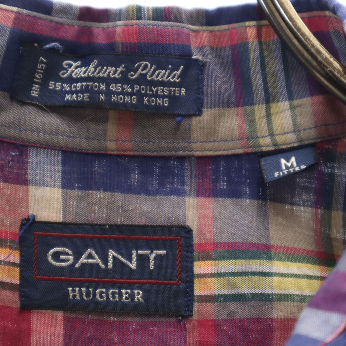 GANT ガント 80s ヴィンテージ チェック柄 長袖 Foxhunt Plaid ボタンダウンシャツ M マルチ メンズ
