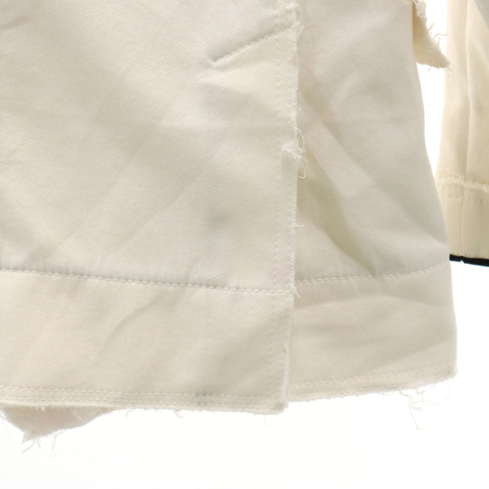 N°21 ヌメロ ヴェントゥーノ カットオフ ピーコート 48 ホワイト メンズ