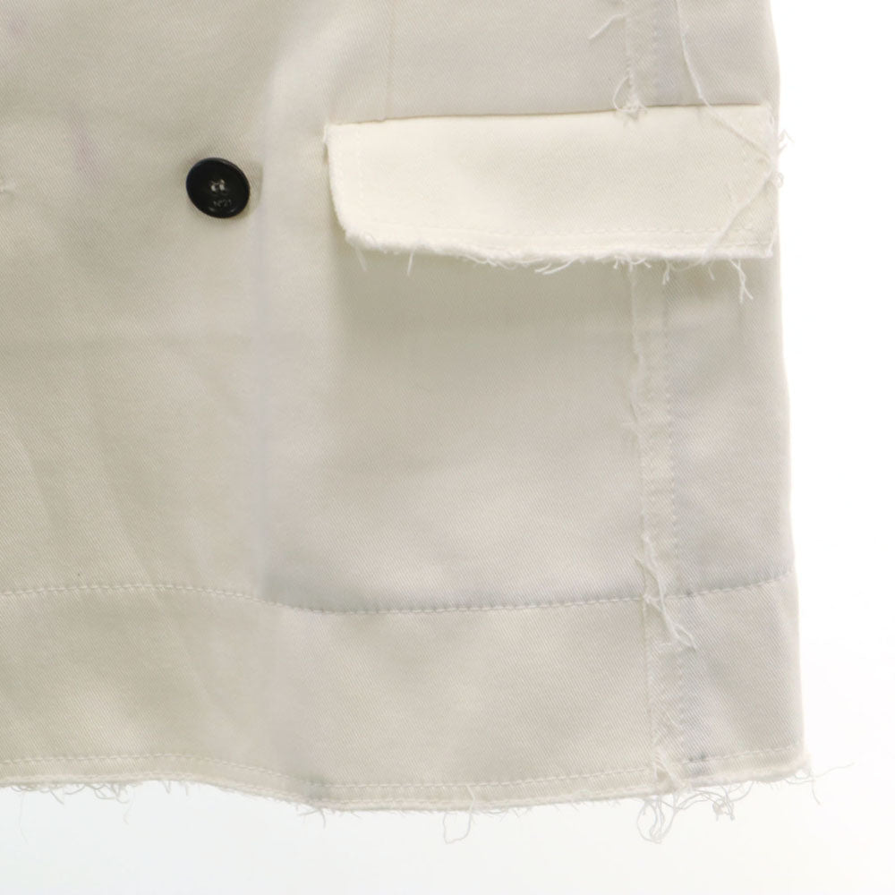 N°21 ヌメロ ヴェントゥーノ カットオフ ピーコート 48 ホワイト メンズ