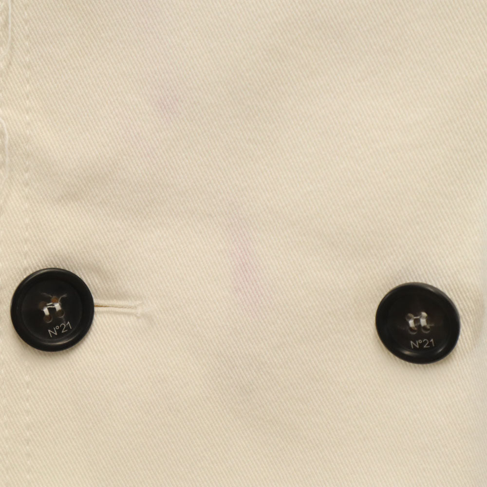 N°21 ヌメロ ヴェントゥーノ カットオフ ピーコート 48 ホワイト メンズ