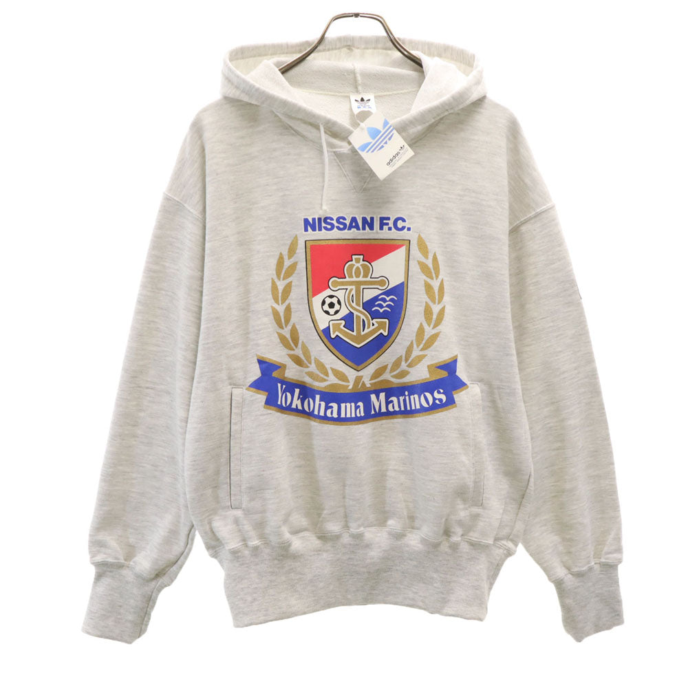 adidas Originals アディダスオリジナルス 80s デサント製 ヴィンテージ 横浜マリナーズ 長袖 スウェットパーカー O グレー サッカー F.C レディース