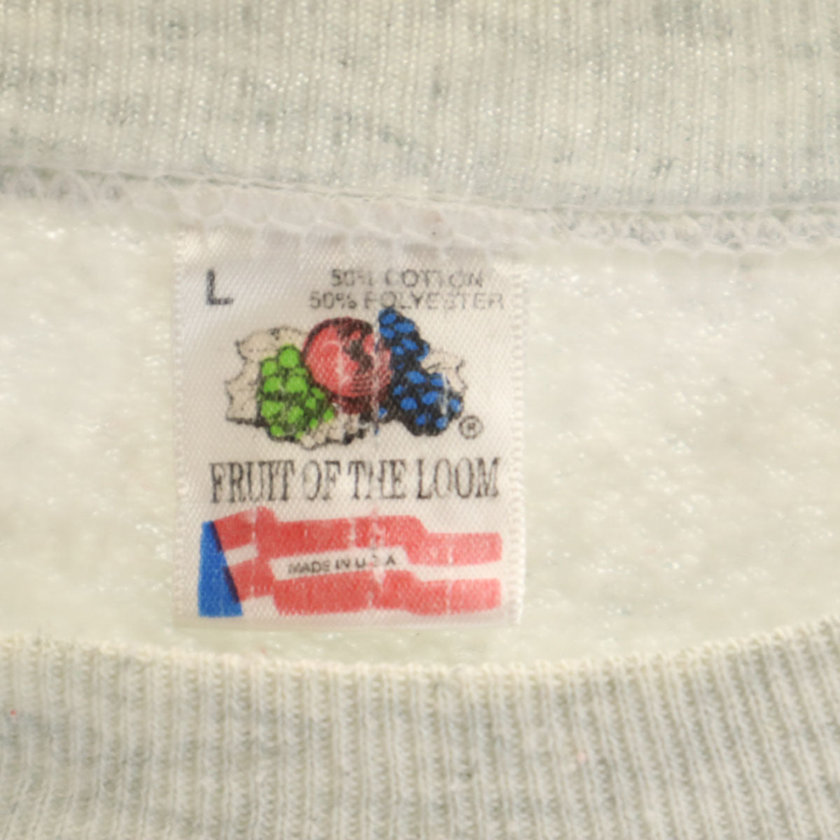 FRUIT OF THE LOOM フルーツオブザルーム 90s オールド USA製 49ERS NFL ルーニーテューンズ タズマニアンデビル 長袖 スウェット L グレー 裏起毛 ワーナーブラザーズ メンズ