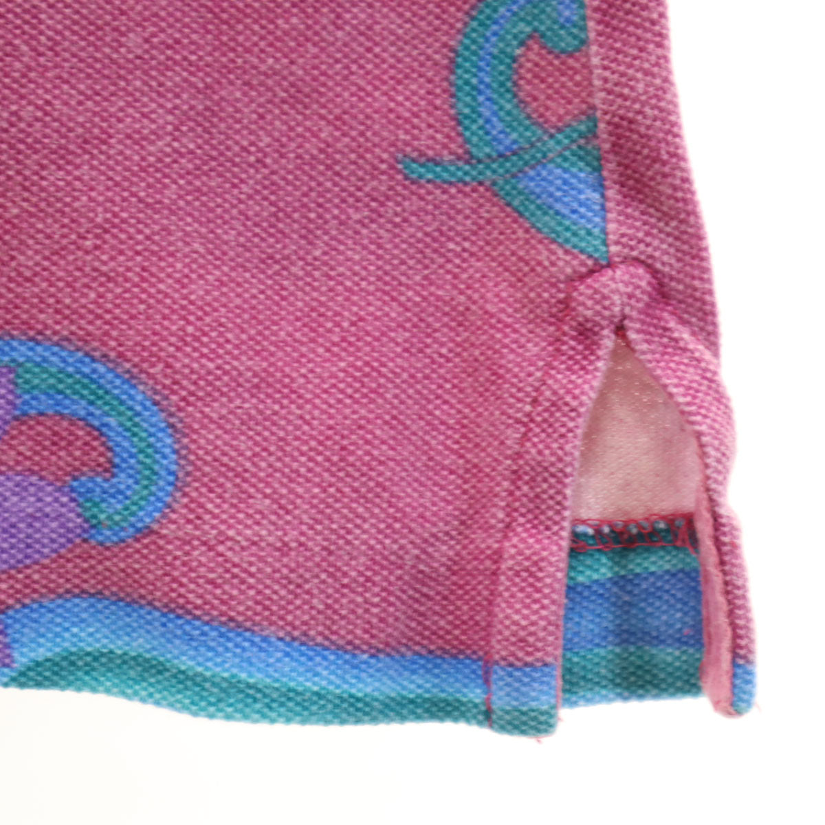 CHAPS RALPH LAUREN チャップスラルフローレン 80s ヴィンテージ ペイズリー柄 半袖 リンガー ポロシャツ M ピンク メンズ