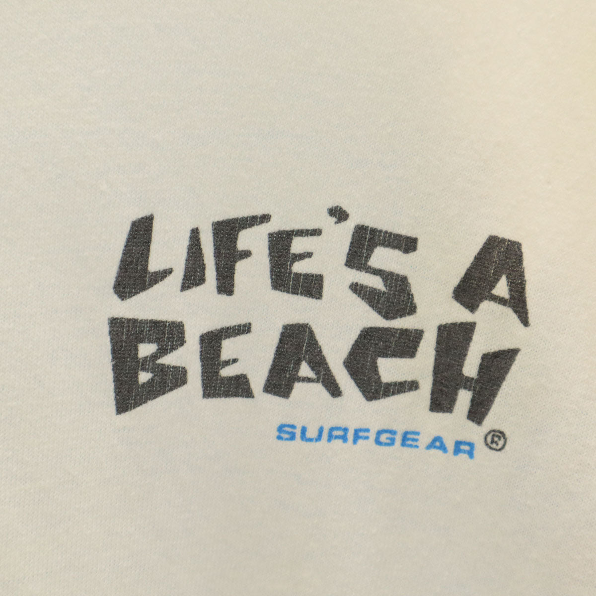 STEDMAN ステッドマン 90s オールド USA製 LIFE'S A BEACH バックプリント 半袖 サーフプリント Tシャツ L ホワイト シングルステッチ メンズ