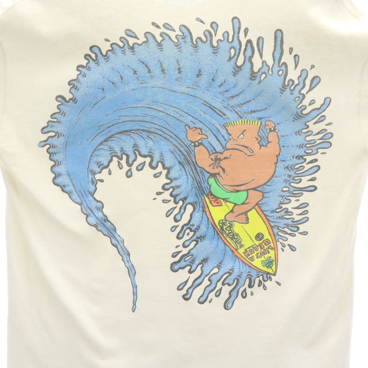 STEDMAN ステッドマン 90s オールド USA製 LIFE'S A BEACH バックプリント 半袖 サーフプリント Tシャツ L ホワイト シングルステッチ メンズ