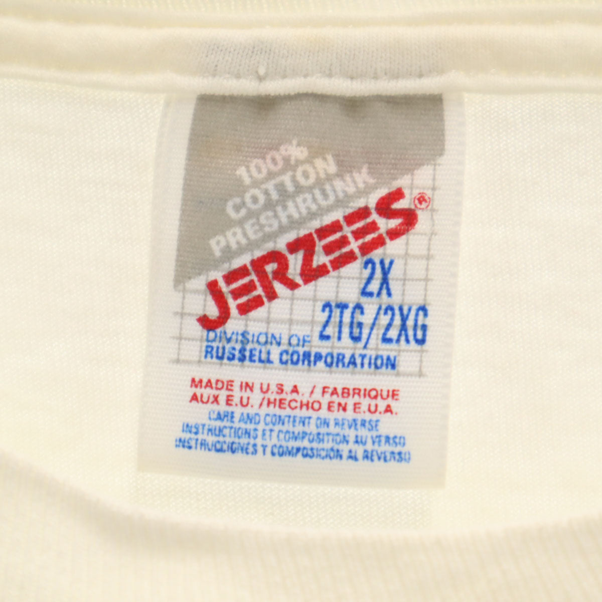 JERZEES ジャージーズ 80s ヴィンテージ USA製 グランドティトン国立公園 ヘラジカ 半袖 アニマル Tシャツ 2XL ホワイト メンズ