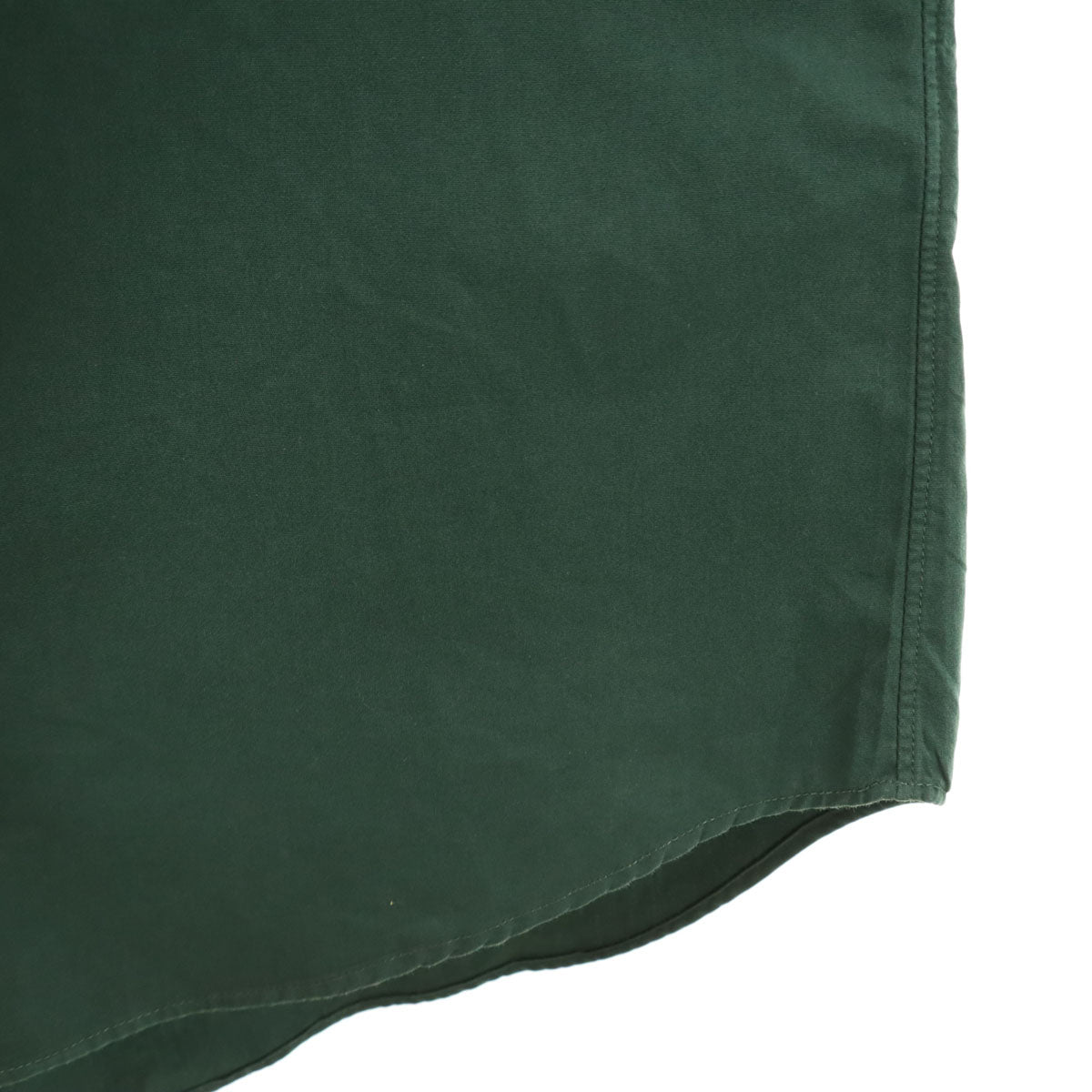 UNUSED アンユーズド 日本製 長袖 カットオフ加工 コットンシャツ 3 グリーン メンズ