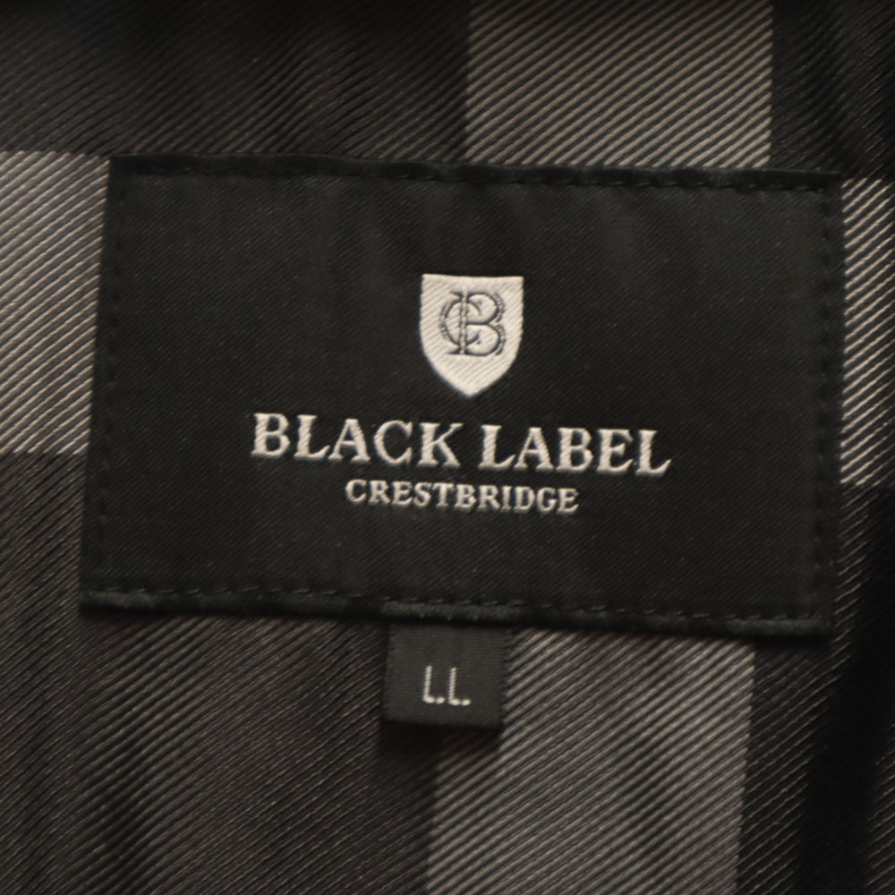 BLACK LABEL CRESTBRIDGE ブラックレーベルクレストブリッジ 中綿切替 ニットジャケット LL ブラウン レディース