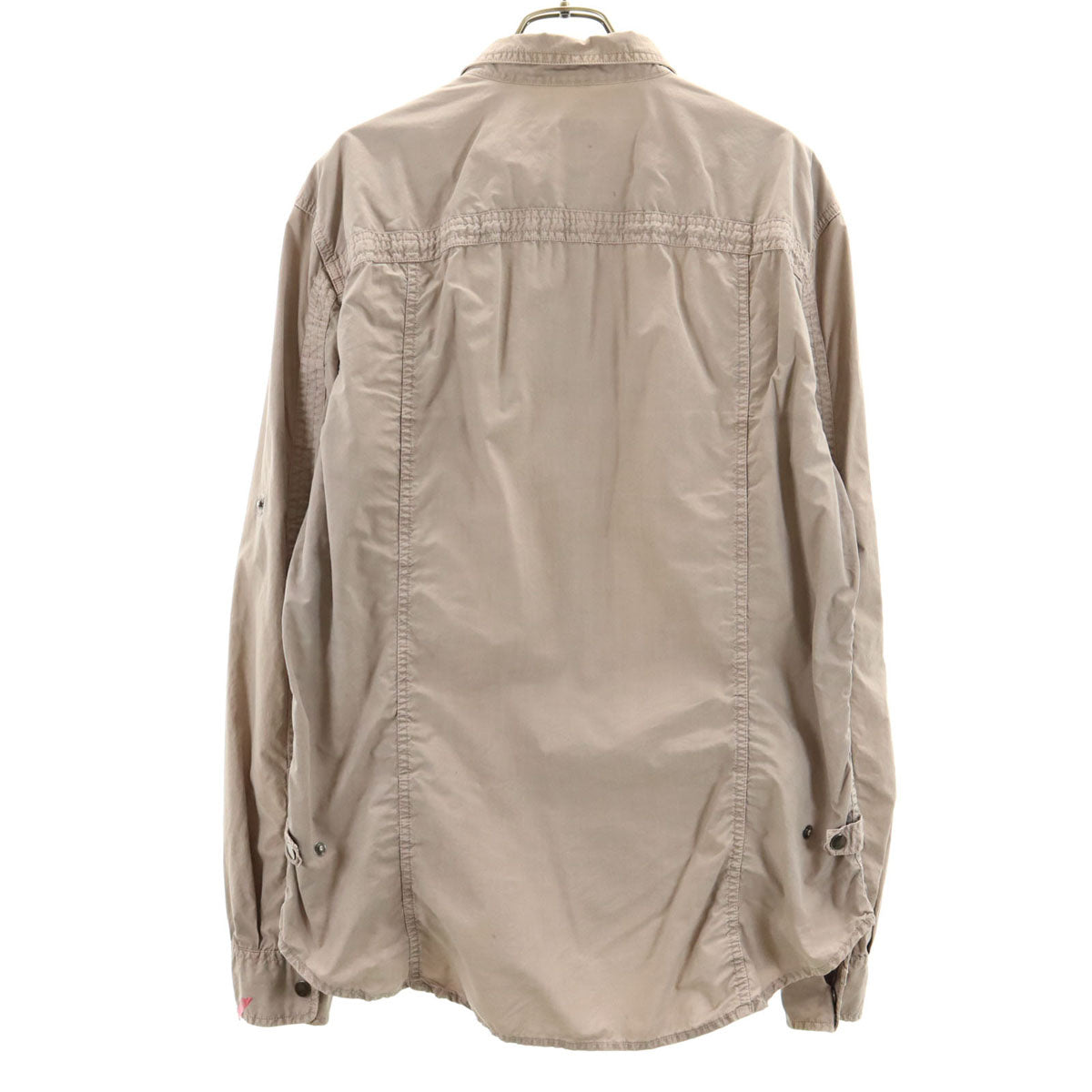 ARMANI EXCHANGE アルマーニエクスチェンジ 迷彩柄 長袖 シャツ L グレー ロールアップ メンズ