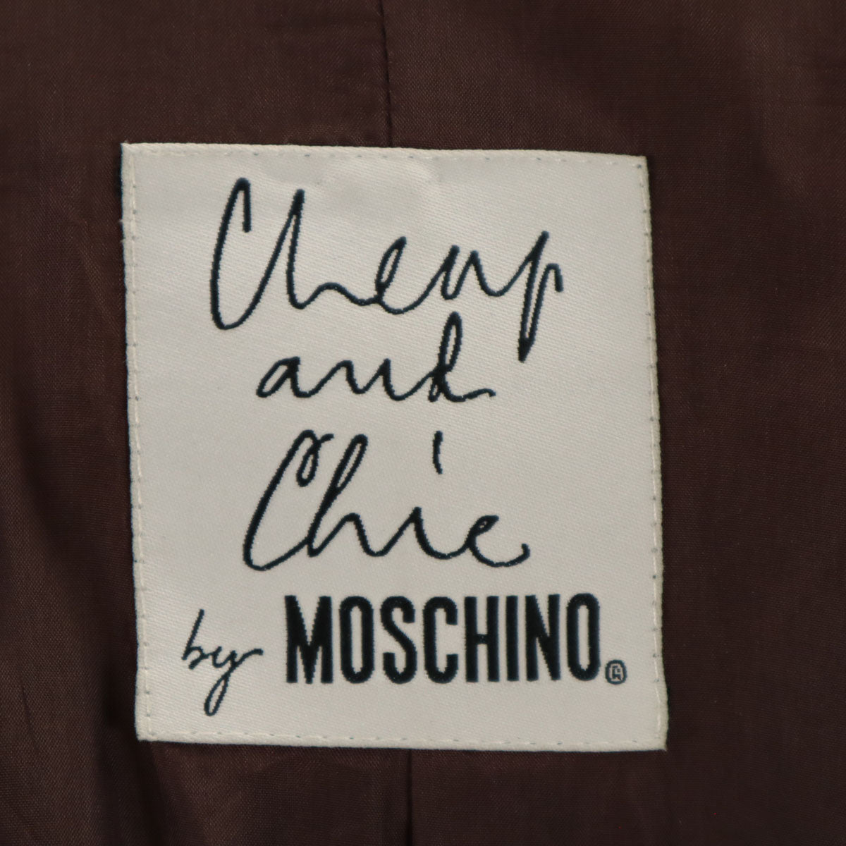 MOSCHINO モスキーノ ウールブレンド テーラードジャケット ブラウン CHEAP&CHIC レディース