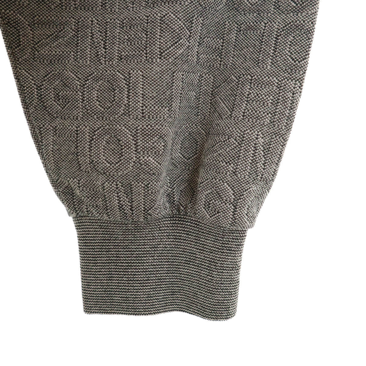 KENZO GOLF ケンゾーゴルフ 90s 日本製 オールド 総ロゴ 長袖 ポロシャツ 3 グレー メンズ