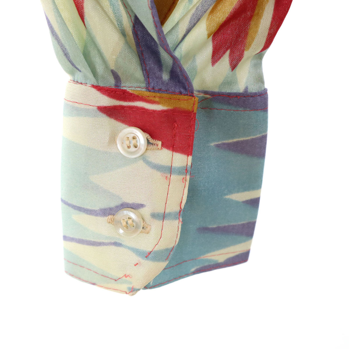 Elles Belles 70s ヴィンテージ 総柄 長袖 シャツ 13/14 マルチ レディース