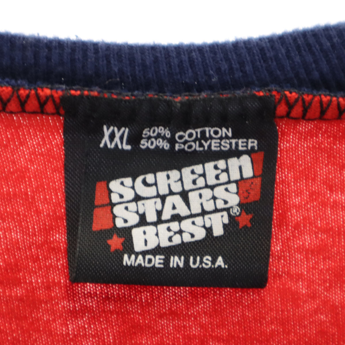 SCREEN STARS スクリーンスターズ 90s オールド USA製 長袖 ツートンカラー ラグラン Tシャツ XXL レッド ロンT メンズ