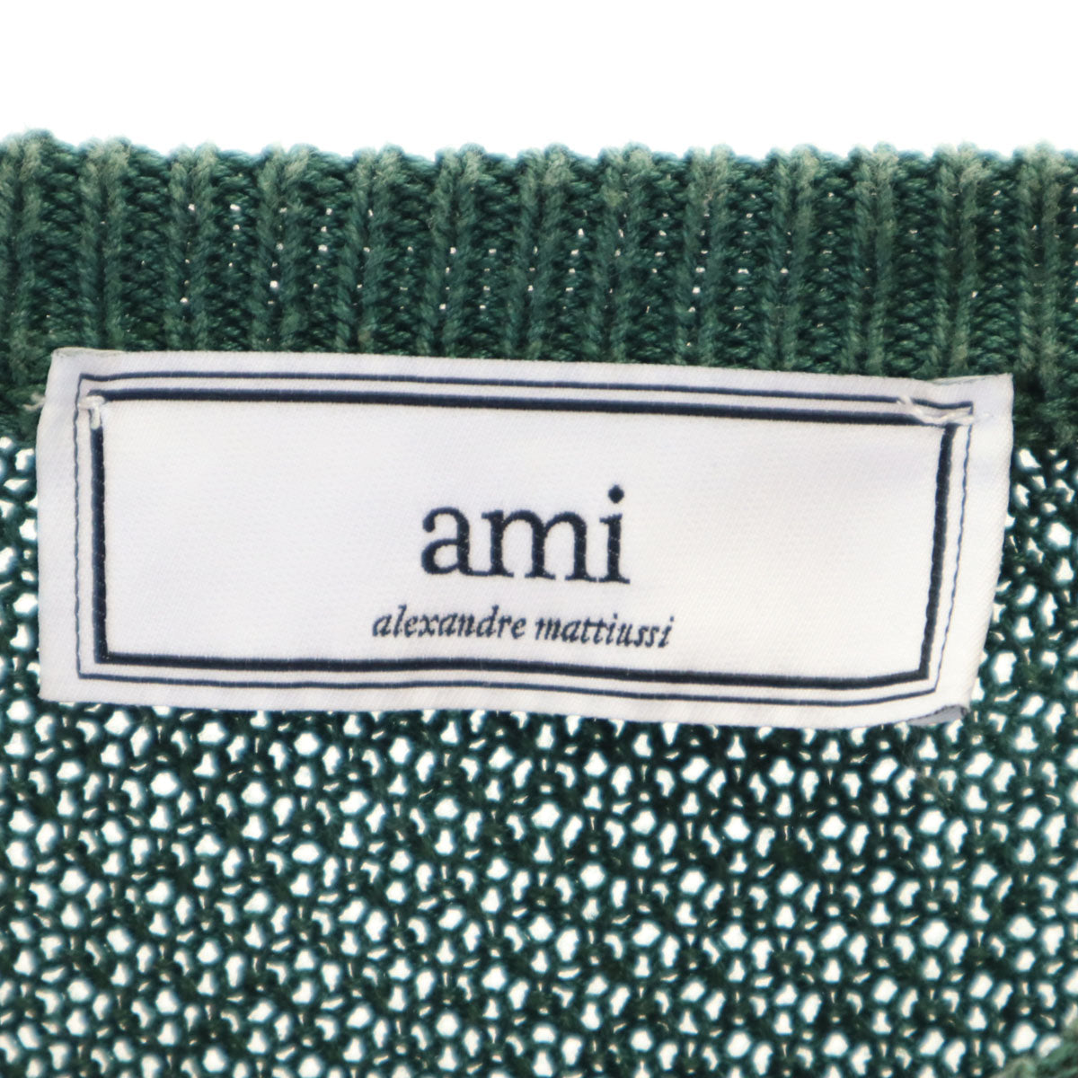 ami アミ ポルトガル製 長袖 ニット XS グリーン レディース
