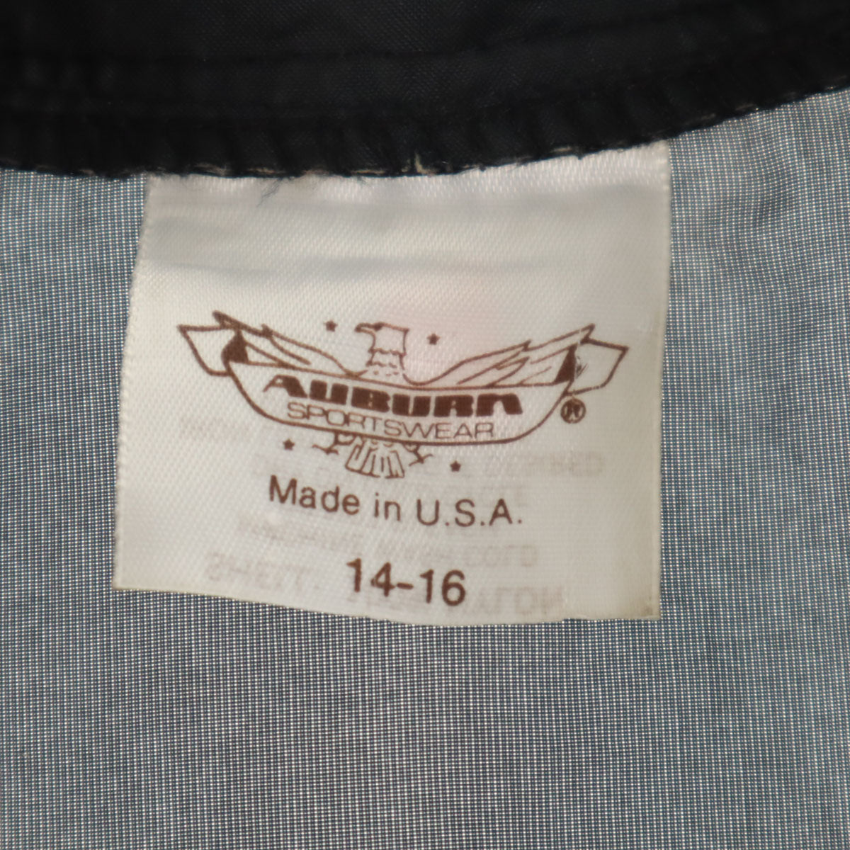 AUBURN SPORTSWEAR 90s USA製 オールド ナイロンジャケット 14-16 黒 ミッキーマウス キッズ