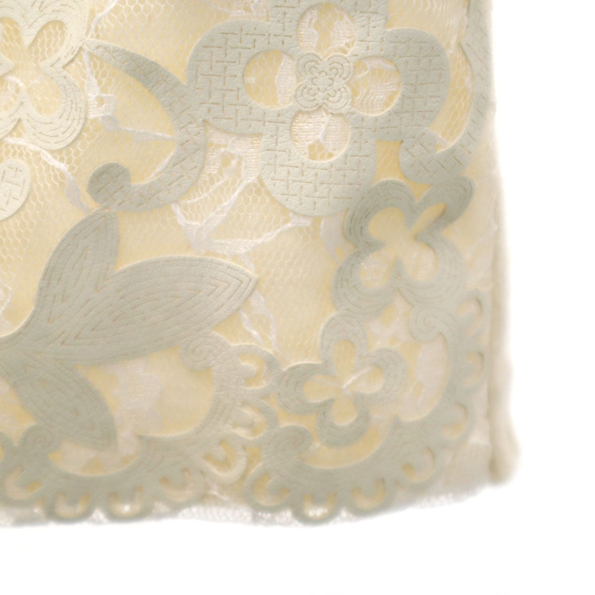 courreges クレージュ 日本製 長袖 レース切替 ニットカーディガン 38 アイボリー レディース