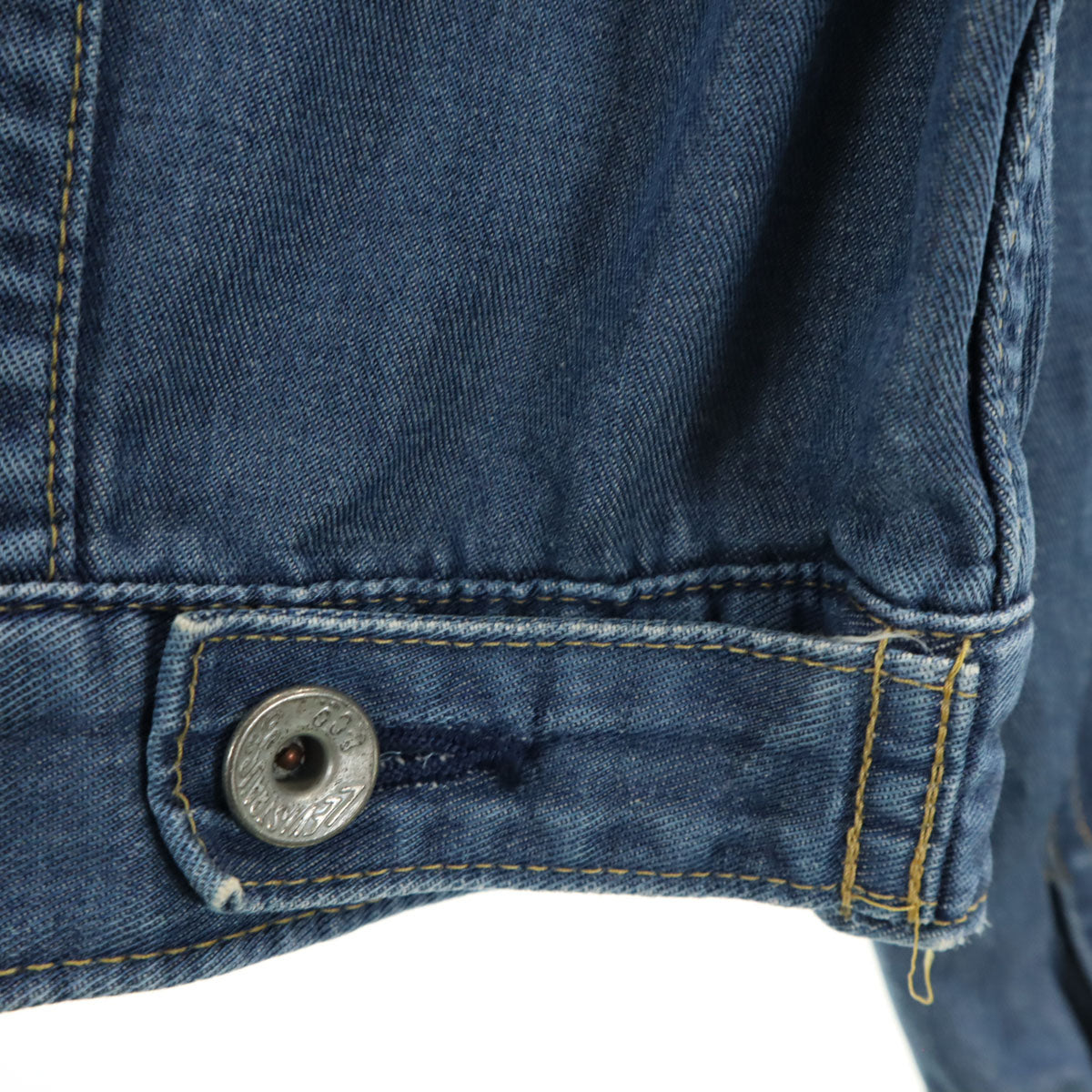 Levi's リーバイス 90s 日本製 オールド トラッカー ジャケット M ネイビー シャンブレー メンズ