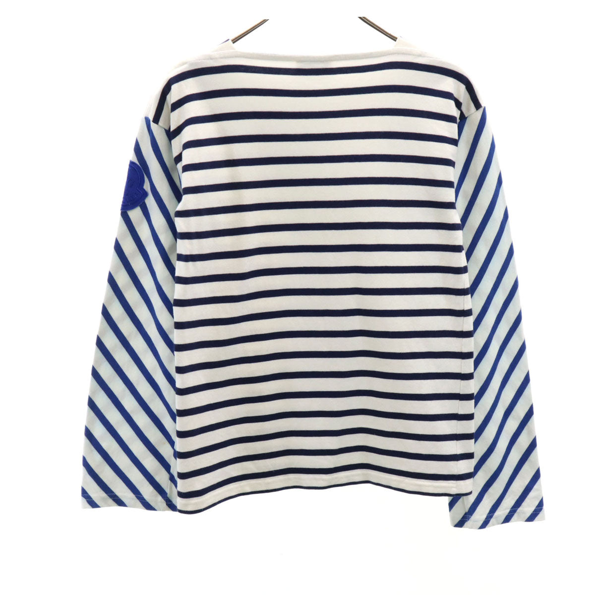 MONCLER モンクレール イタリア製 ボーダー柄 長袖 バスクシャツ XS ホワイト メンズ