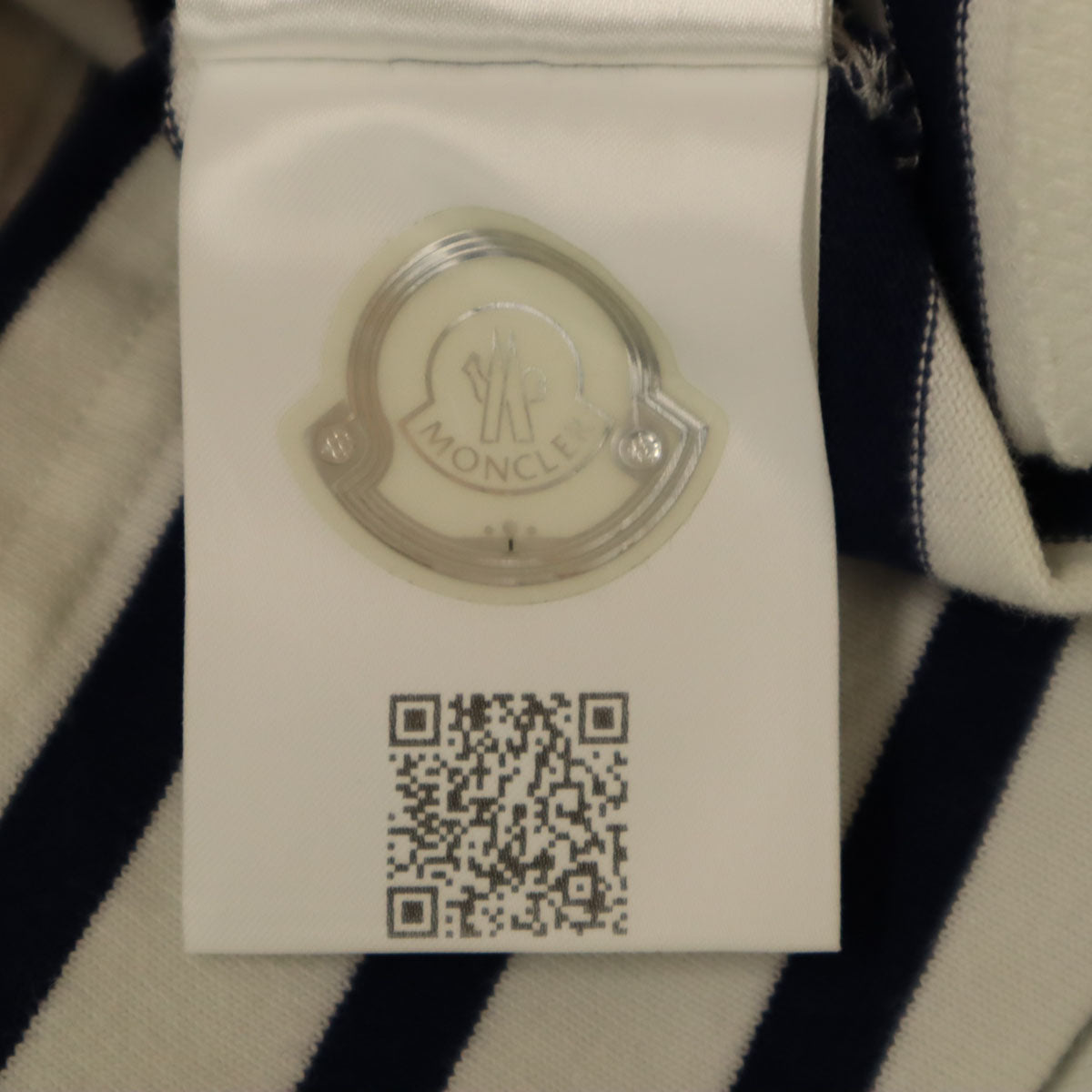 MONCLER モンクレール イタリア製 ボーダー柄 長袖 バスクシャツ XS ホワイト メンズ