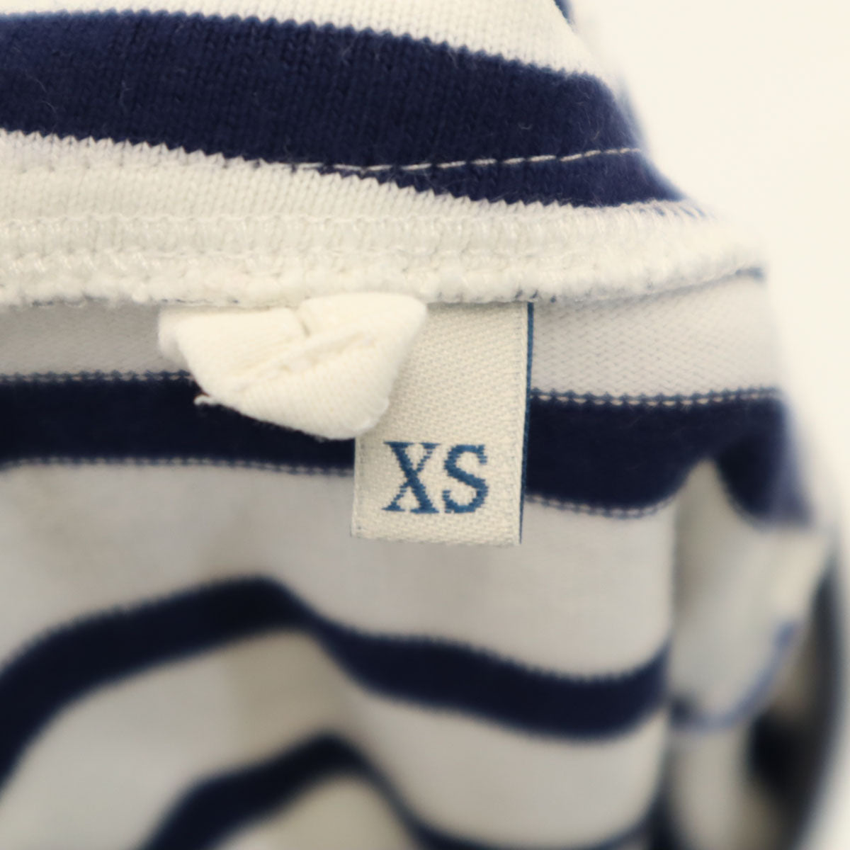 MONCLER モンクレール イタリア製 ボーダー柄 長袖 バスクシャツ XS ホワイト メンズ