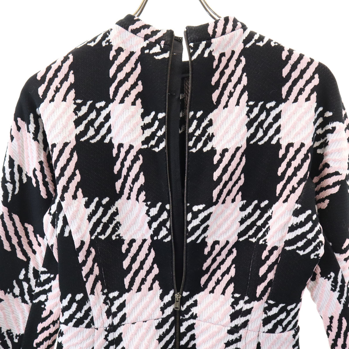 MARNI マルニ イタリア製 チェック柄 長袖 カットソー 38 ピンク×ブラック レディース