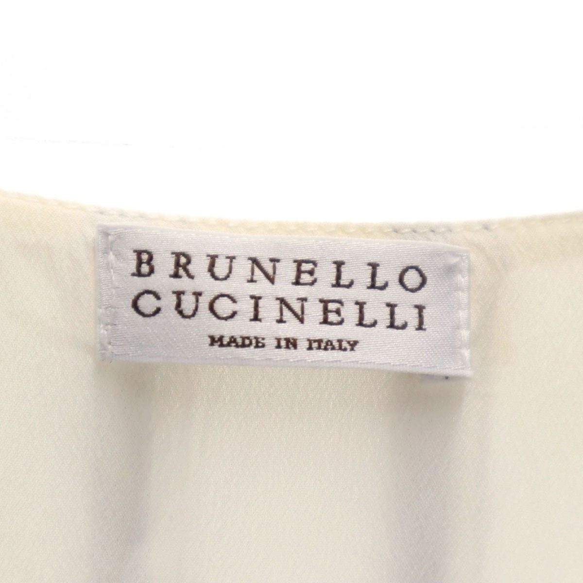 Brunello Cucinelli ブルネロクチネリ イタリア製 ストライプ柄 ベスト M アイボリー レディース
