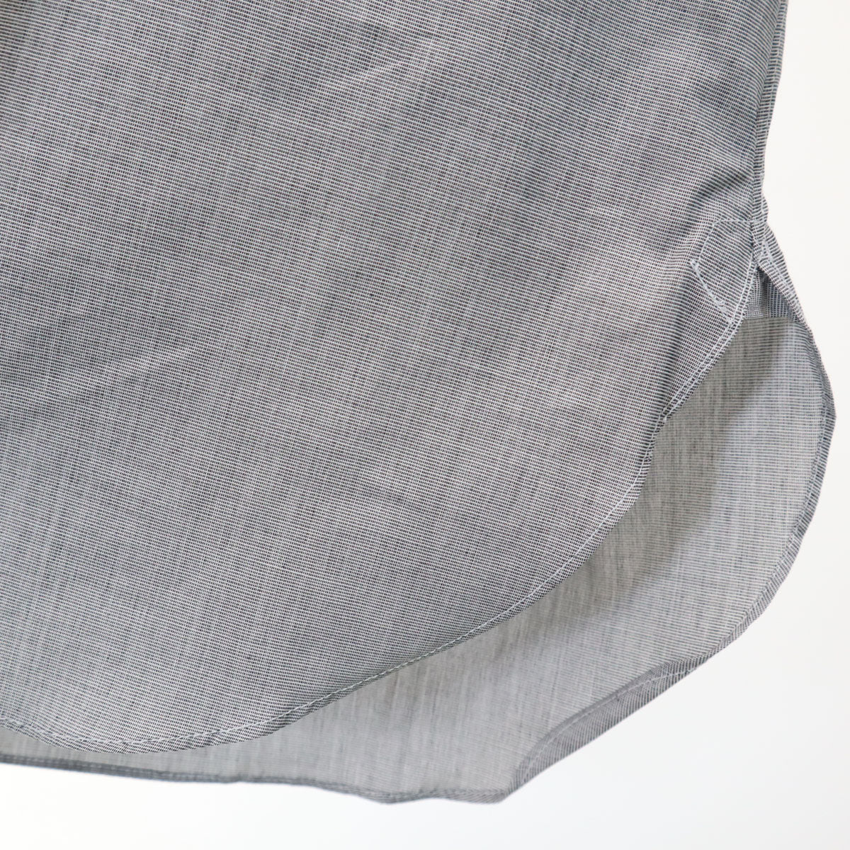 CELINE セリーヌ 長袖 ワンポイント刺繍 コットンシャツ グレー メンズ