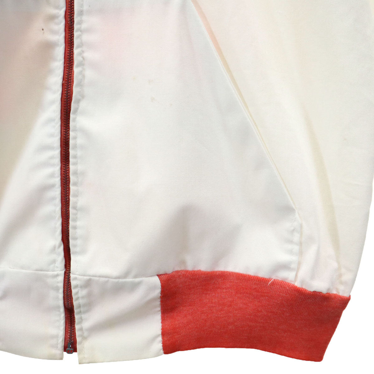 OLD オールド 90s サンダーバード レーシング バックプリント ジップアップ フーデット ジャケット ホワイト レディース